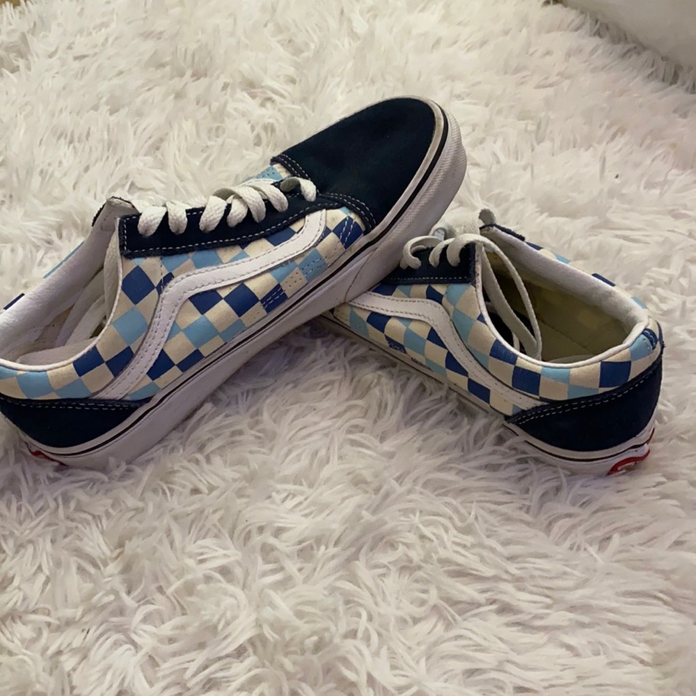 Blue Checkered Vans